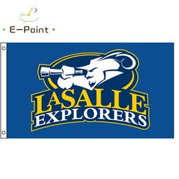 NCAA La Salle Explorers Flag 3*5ft (90cm*150cm) Polyester flag Banner decoration flying home & garden flag Festive gifts