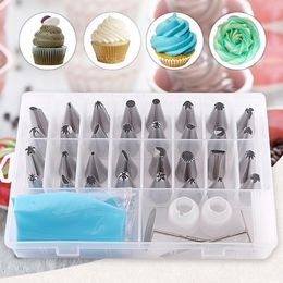 37 pcs/set confectionery kit Cake Tools Stainless Steel Nozzles Silicone Icing Piping Cream Pastry Bag spout for confectionery Y200612