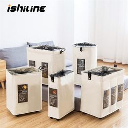 Foldable Storage Basket with Wheels Caster Laundry Basket Collapsible Large Hamper Barrel Dirty Clothes Laundry Bag Organisation LJ201209