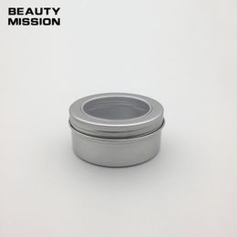 150g X 50 empty skin care cream aluminum containers with window cap,metal jar lid ,metal bottle tin pot can