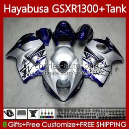 1300CC Hayabusa For SUZUKI GSX-R1300 GSXR-1300 GSXR 1300 CC 74No.32 GSXR1300 1996 1997 1998 1999 2000 2001 GSX R1300 2002 2003 2004 2005 2006 2007 Fairing blue silvery