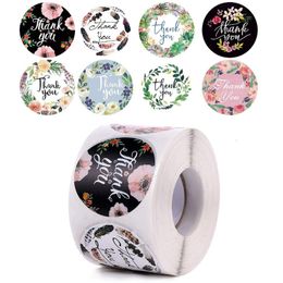 500pcs/roll Thank You Stickers Seal Labels 1.5 Inch Birthday Wedding Party Christmas Gift Packaging Envelope Decoration JK2101KD