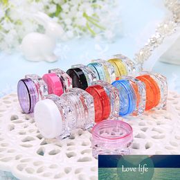 5Pcs 3g/3ml Empty Bottom Cream Jar Cosmetic Container Plastic Empty Eyeshadow Makeup Face Cream Lip Balm Pot Travel Bottle