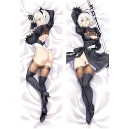 Anime NieR:Automata pillow Covers YoRHa 2B 9S Pillow case Sexy 3D Double-sided Bedding Hugging Body pillowcase Customise NR01A Y200103