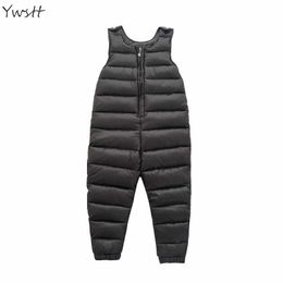 YWSTT Children'S Down Jacket Pants Baby Boys Outside Crotch Strap Winter Girls Kids Trousers Thick Down Vest Windproof LJ201019