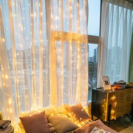 New Year Garland Curtain Fairy String Light LED Christmas Decorations for Home Christmas Tree Decor Navidad Xmas Ornaments 201203