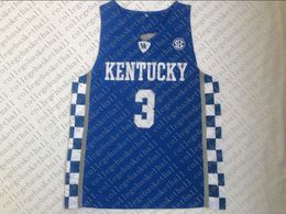 custom #3 Edrice Adebayo Kentucky Wildcats College Jersey Blue white Stitched Customise any number name MEN WOMEN YOUTH XS-5XL