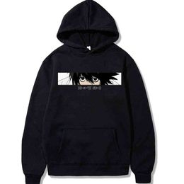 Death Note Hoodies Pullover Casual Printing Hooded Streetswear Sweatshirt Men Women Unisex H1227