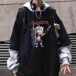 2021 Anime Black Clover Hoodie Sweatshirts Harajuku Long Sleeve Streetwear Clothing Unisex H1227