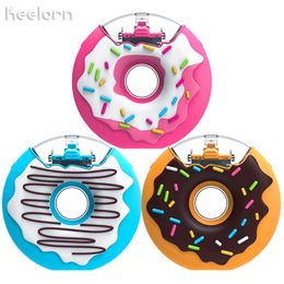 Keelorn Cartoon Tritan Water Bottle for Kids Bpa Free Donuts Creative Silicone Portable Kettle with Straw 201105