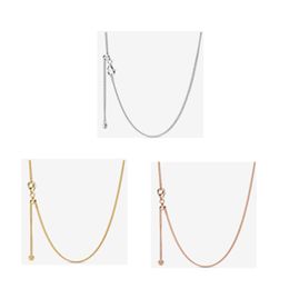 Shine Curb Chain Necklace sterling silver Jewellery Woman Choker Necklaces for Jewellery Making Fit Beads & Pendants Q0531