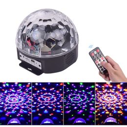 Stage Light MP3 BT LED Magic Ball Light 9 Colours with Remote Control for Disco Ball Party KTV Club DJ Stage