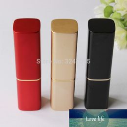 12.1mm Black Aluminum Cosmetic Lipstick Tube, Matte Red Metal Professional Lip Balm Bottle, Frosted Gold Aluminum Lip Rouge Tube