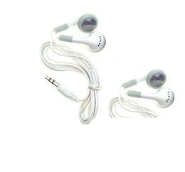 2021 cheapest Disposable Simple White Earphones Headphone Headset for mobile phone MP3 MP4 for bus or train or plane for school