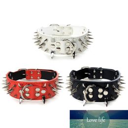 Punk PU Studded Dog Collar Pet Adjustable Harness Spike Artificial Leather Dog Supplies