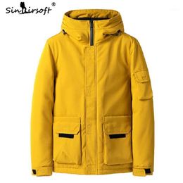 New Polyester Patchwork Coat Men Hooded Design Big Pockets Men's Top Fashion Clothing Hot Male Slim Fit 2019 Winter Down Jacket1