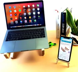 Laptop Stands, Wooden Desktop Stand for Notebook Computer 13-17 inch Compatible with Apple MacBook Air, Mac Pro and iPad Pro, HP, DELL, Acer, Toshiba, Surface, Lenovo etc