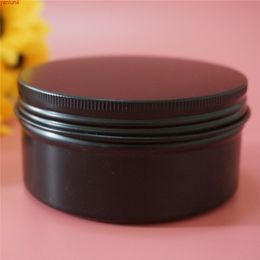 Black Empty Round Aluminum Box 82*43mm Metal Tin Cans 200ml Containers Cosmetic Cream DIY 200g Portable Jar Tea Pothigh qualtity