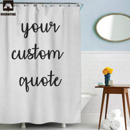Microfine Custom Shower Curtain Bathroom Bath Rose Waterproof Shading With Hooks T200711