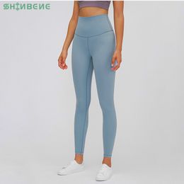 SHINBENE SUPER HIGH RISE Fitness Athletic Legging Yoga Pants Women Buttery-Soft Naked-feel Workout Gym Sport Legging Inseam 24" 201202