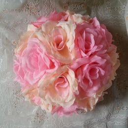 Simulated rose ball wholesale silk ball wedding supplies Arched Road shop window decoration ball background wall