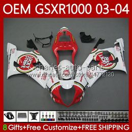 Injection Lucky Strike mold Bodys For SUZUKI GSXR-1000 K 3 GSX R1000 GSXR 1000 CC 2003-2004 Bodywork 67No.18 1000CC GSXR1000 K3 03 04 GSX-R1000 2003 2004 OEM Fairing kit