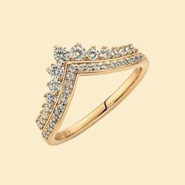 Aesthetic Jewellery Timeless Wish Tiara Designer Pandora Rings for women men couple finger ring sets birthday Valentine gifts 167736C01