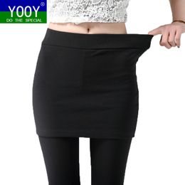 YOOY Leggings Leggings Fitness Women Camouflage Big Size Joggers Fitness Leggins Women Pants Trousers With A Long Skirt LJ201006