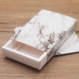 11.5X8X2.0cm Marble Small Box Gift Packaging Festival Wedding Banquet Pull Out Jewellery Packaging Storage Box Candy Box Custom Logo