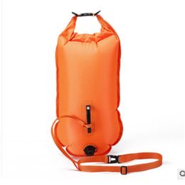 Swimming Backpack Swim Bubble Buoy Bag Storage Swimming Life-Saving Dry Drift Bag For Kayakers Swimmers Sriver Trekking Bags Q0705