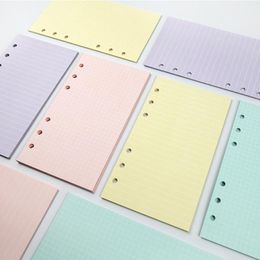 2020 A6 Loose Leaf Solid Colour Notebook Refill Spiral Binder Index Page Planner Agenda Inner Filler Papers Notebook Accessories