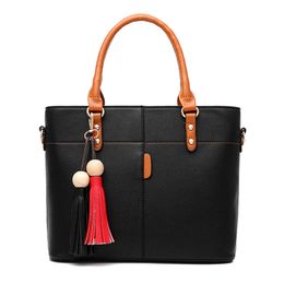 EFFINI NEW PU Leather Handbags Purses Women Fashion Shoulder Bags Hand Bags Black Crossbody Messenger Bag 2021 Casual Tote Bag