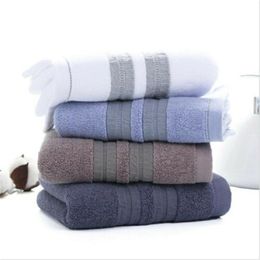 1pc Cotton Towel Luxury Soft Cotton Absorbent Terry Large Bath Sheet Bath Towels Hand Face Breathable Washcloth Solid 201217