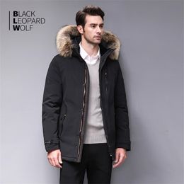 Blackleopardwolf winter down jacket men thick parka men Alaska Windproof Detachable outwear luxury fur BL-1002M 201204