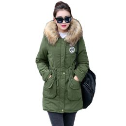 Long Parkas Female Womens Winter Jacket Coat Thick Cotton Warm Jacket Womens Outwear Parkas Plus Size Fur Coat 201217