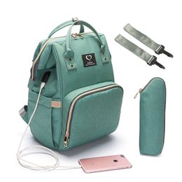 2022 Diaper USB Interface Large Capacity Waterproof Nappy Handbag Kits Maternity Travel Backpack Nursing Bags Baby Care Bag For Stroller