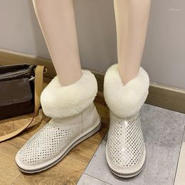 Rimocy 2020 Thicken Short Plush Warm Snow Boots Women Shiny Crystal Flat Platform Ankle Boots Ladies Fashion Chain Winter Shoes1