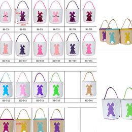 Easter Bags for Kids Rabbit Ear Easter Gift for Easter Egg Hunts Party Favours Basket Bags tote KKA8312