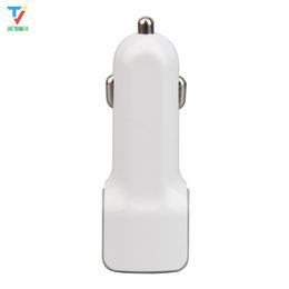 Car-styling 2.1A 1A U shape Dual 2 Port USB Car Charger Adapter for Smart Mobile Cell Phone 100pcs/lot