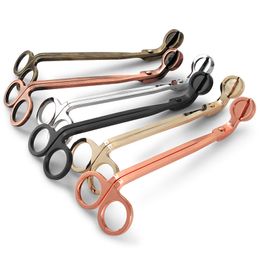 Stainless Steel Snuffers Candle Wick Trimmer Rose Gold Candle Scissors Cutter Candle Wick Trimmer Oil Lamp Trim scissor Cutter