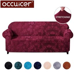 Velvet Elastic Stretch Sofa Covers Protection Embossing Floral Design Universal Armchair Corner Couch Slipcovers Sectional LJ201216