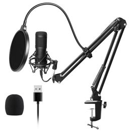 Pc Microphone for Phone Gaming Microphones for Pc Microphones for Singing Microfone Karaoke Phone Mic Kit with Sound Card