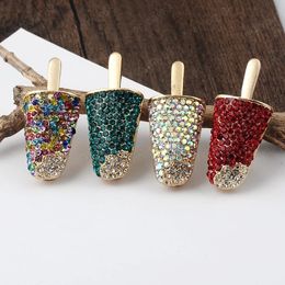 Sparkling Popsicle Brooch Creative Shirt Badges Pin Metal Broches for Women Backpacks Badge Pines Jewellery Brooches Accessories