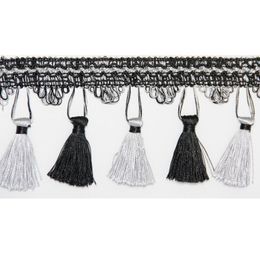 6 Metre Per Bag Luxury Black Curtain Tassel Polyester Silk Fringe Trim Lace Fabric And Fringe For Curtains Diy Decorative Trimm H jllVnM