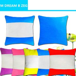 40*40cm Sublimation Blank Pillow Case Domestic Plush Pillowcase Spelling Colour Car Office Sofa Cushion Cover