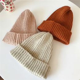 New Winter Women's Beanie Hat Warm Autumn Women Wool Knit Beanies Cuff Beanie Watch Cap for Girls Spring Skull Hats for Female