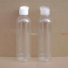 free shipping100pcs/lot 120ml transparent empty PET plastic bottle flip top caps shampoo lotion cosmetics bottles clear travel kit