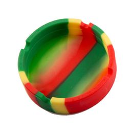 Multicolor Silicone Ashtray Creative Round Ashtrays Anti-shock Smoke Ash Tray Fashion Environmental for Smoking accessories