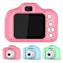 Kids Digital Camera 2 Inch HD Screen Cartoon Cameras Video Recorder Camcorder Children's Birthday Gift Boys Girls Toys Fun Games LJ201105