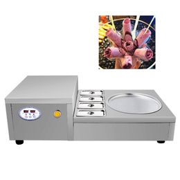 Commercial fried ice machine with one pot single control single compressor , one pan fried ice cream machine